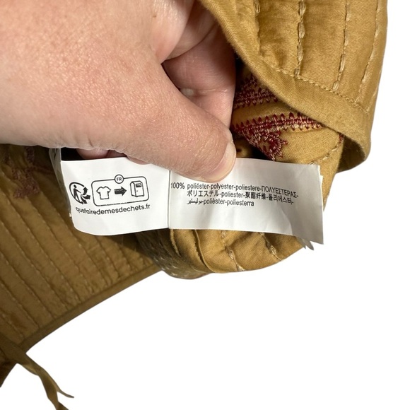 Zara Blogger Favorite Women’s Oversized Quilted Embroidered Wrap Vest Brown L - Picture 14 of 15